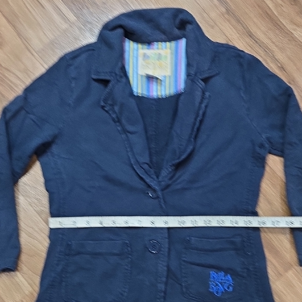 BILLABONG KNIT NAVY BLAZER WITH FRONT POCKETS SIZE LARGE - Picture 10 of 13